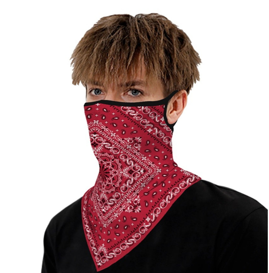 Red Bandana FaceMask