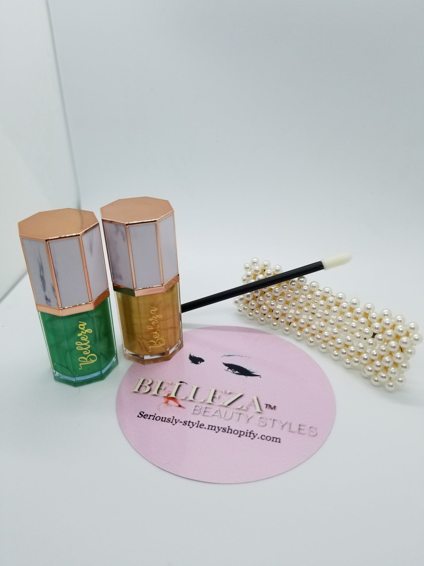 2 Gold Marble Lip Gloss Sets